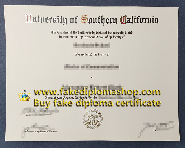 USC diploma, University of Southern California diploma