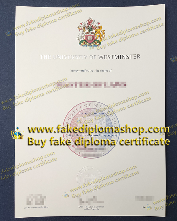 University of Westminster diploma