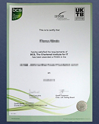 Purchase a fake BCS certificate of The Chartered Institute for IT