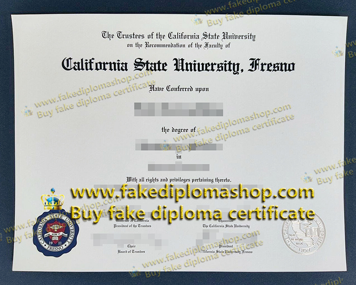 CSU Fresno diploma, California State University, Fresno diploma