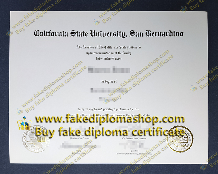 CSUSB diploma, California State University San Bernardino diploma 