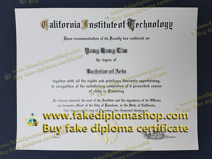 Caltech diploma, California Institute of Technology diploma