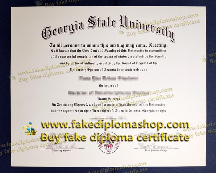 GSU diploma of Bachelor, Georgia State University diploma