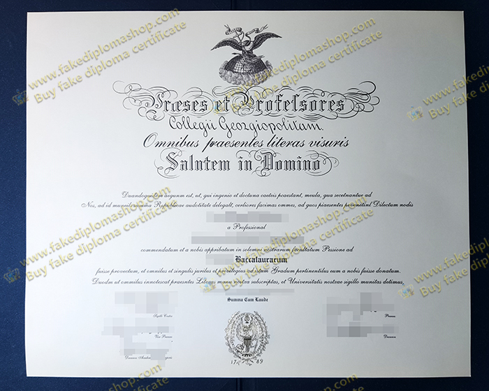 Georgetown University Diploma of Summa Cum Laude