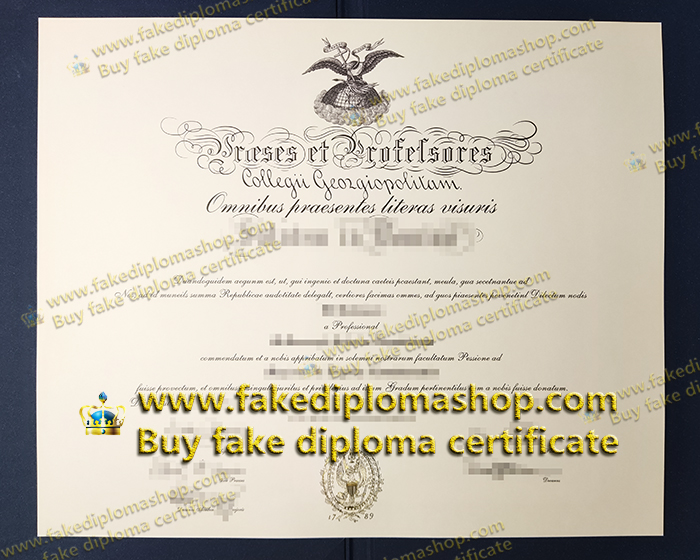 Georgetown University diploma