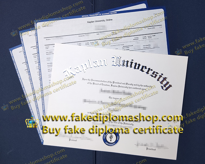 Kaplan University diploma, Kaplan University dtranscript