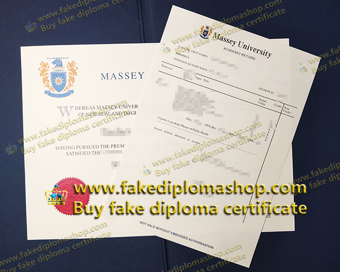 Massey University diploma and transcript