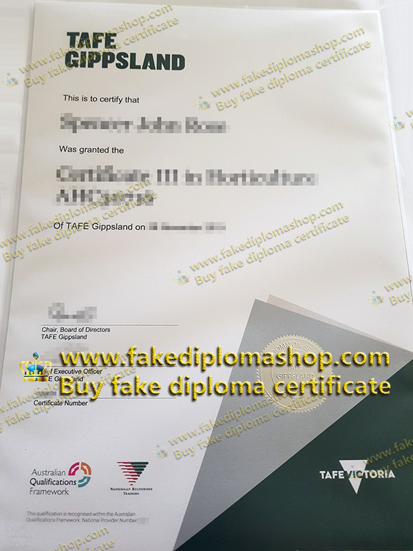 TAFE Gippsland certificate