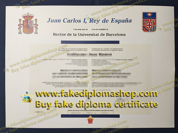 University of Barcelona diploma