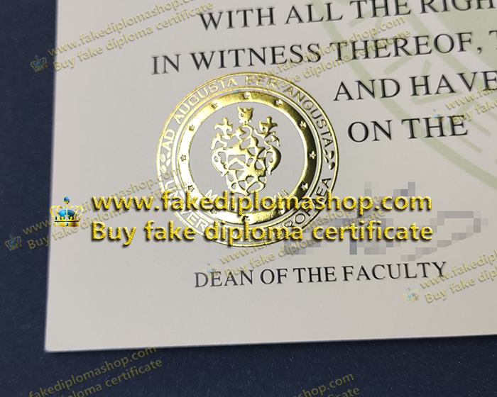 EU Business School diploma of gold seal, European University gold seal