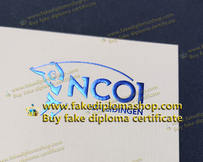 NCOI Opleidingen diploma of blue gold seal