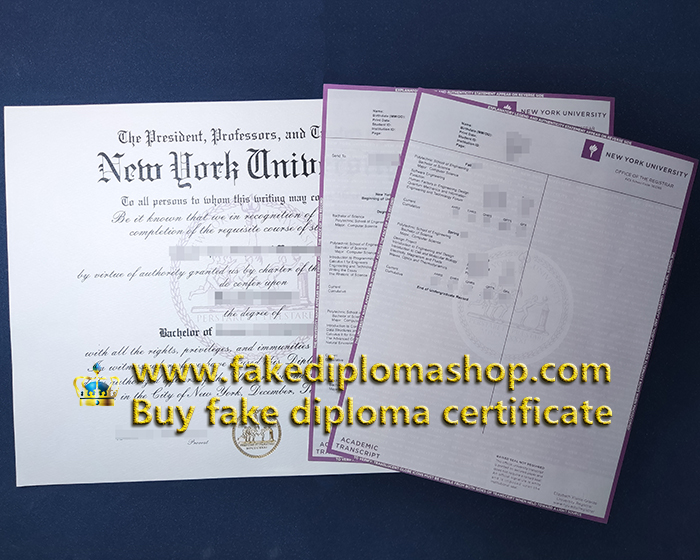 new edition NYU diploma of Bachelor, New York University diploma and transcript