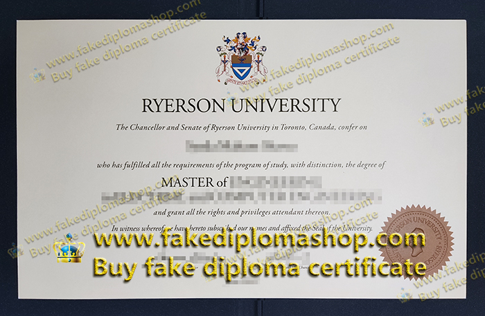 Ryerson University diploma of Master