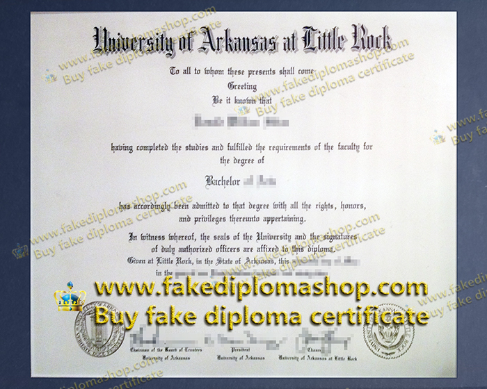 UA Little Rock diploma of Bachelor of Arts, University of Arkansas at Little Rock diploma