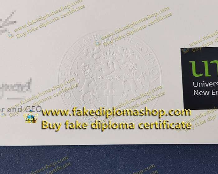 University of New England diploma Embossed seal