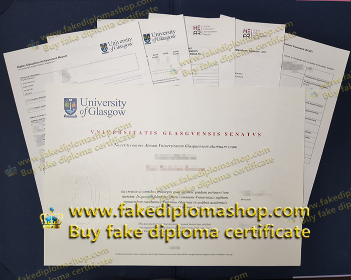 University of Glasgow diploma and transcript