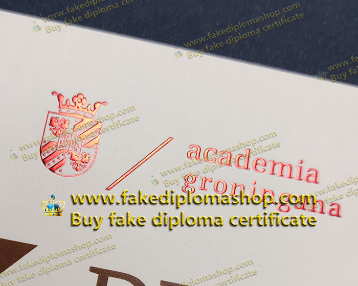 University of Groningen fake diploma of red hot stamping