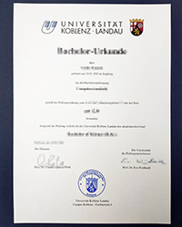 How to obtain a fake University of Koblenz and Landau diploma of Bachelor for a better job?