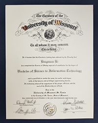 How to buy a fake University of Missouri diploma of Bachelor in a week?