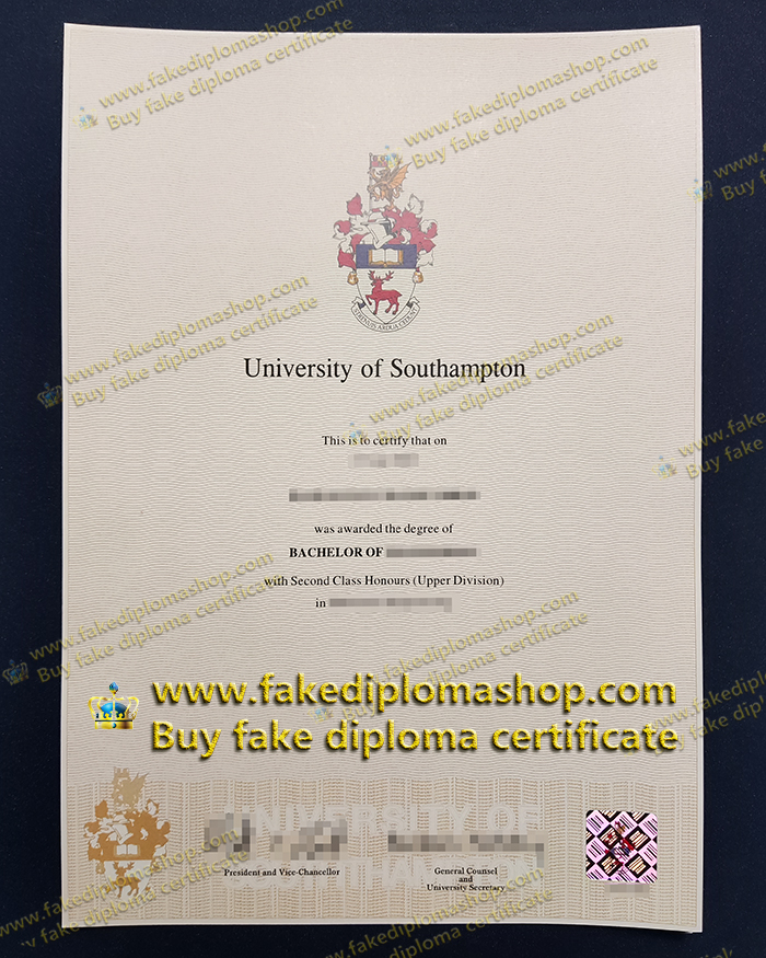 University of Southampton diploma of Bachelor of Engineering