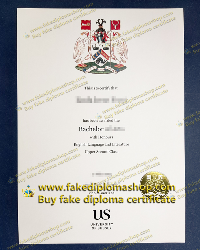 University of Sussex fake diploma of Bachelor of Arts