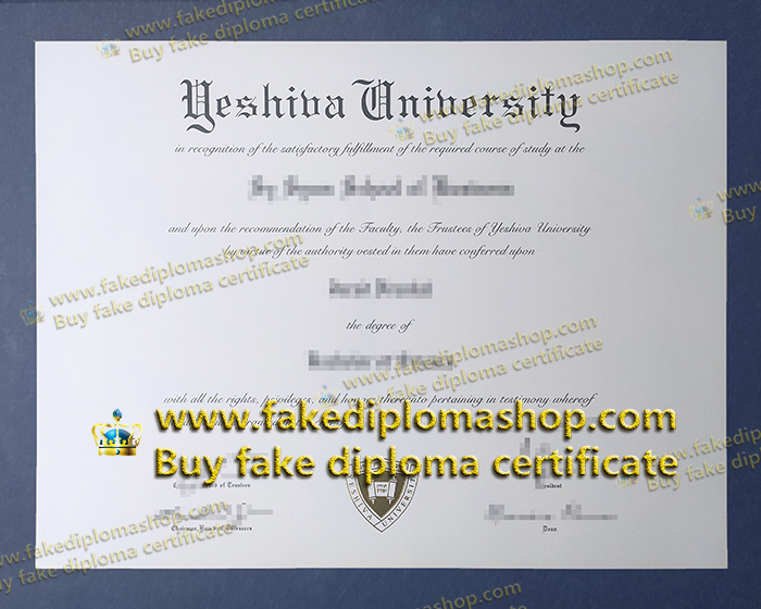 Yeshiva University diploma of Bachelor of Science