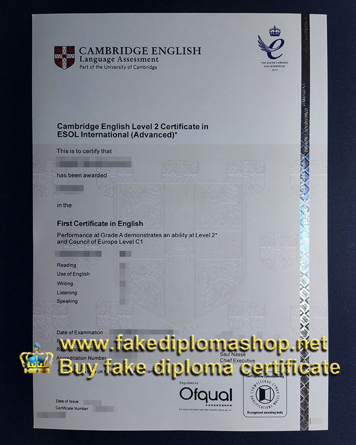 Cambridge English Level 2 certificate