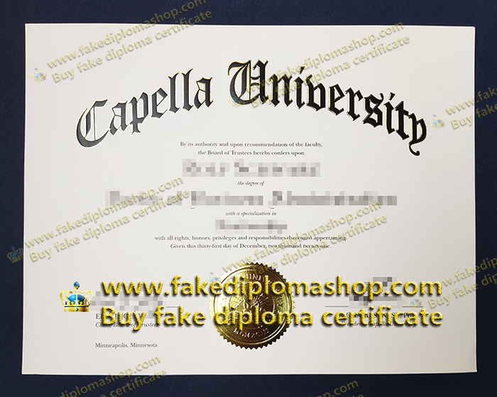 Capella University diploma of Doctor