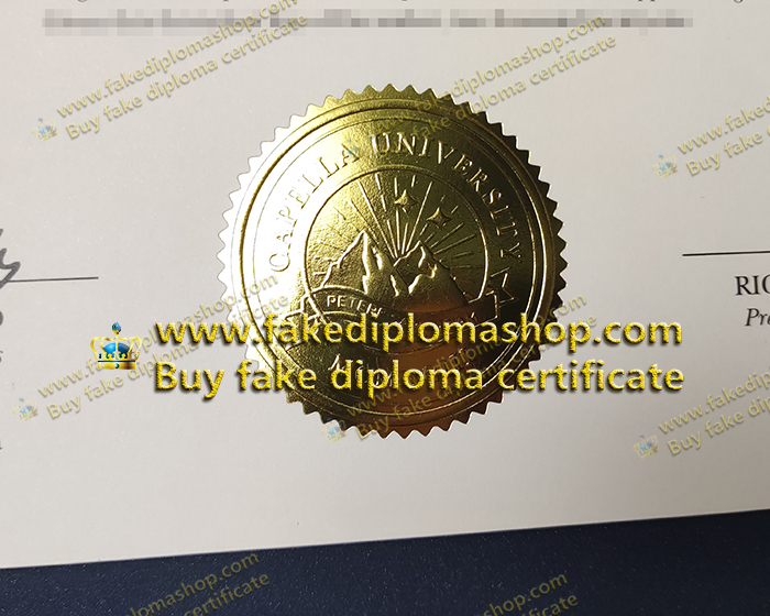 Capella University diploma of gold seal