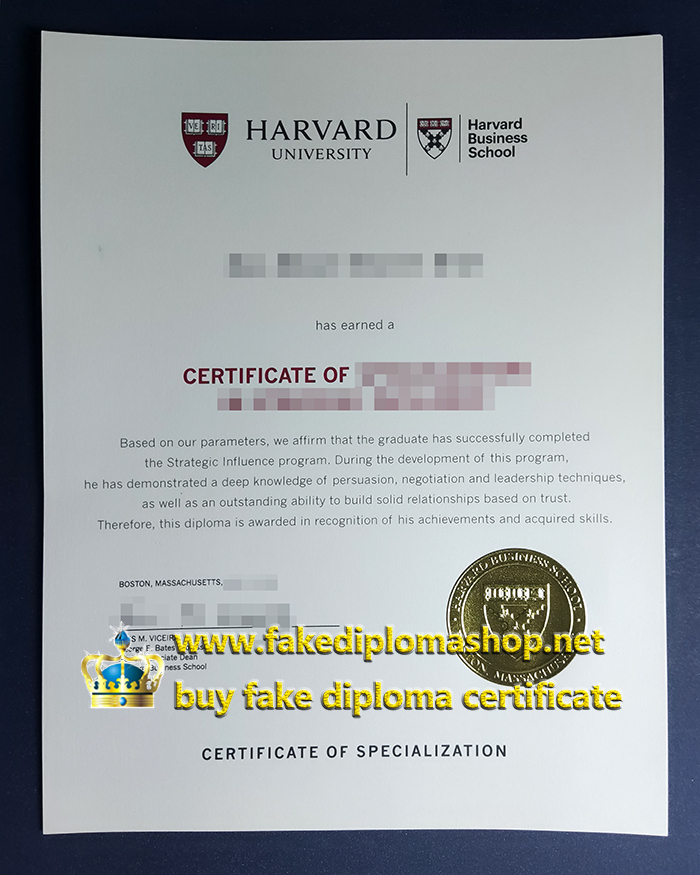 HBS diploma, Harvard Business School diploma