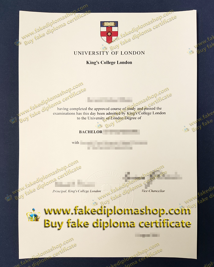 King's College London diploma, KCL degree of Bachelor