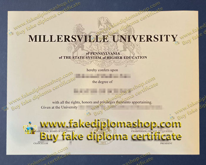 Millersville University of Pennsylvania diploma, Millersville University diploma 