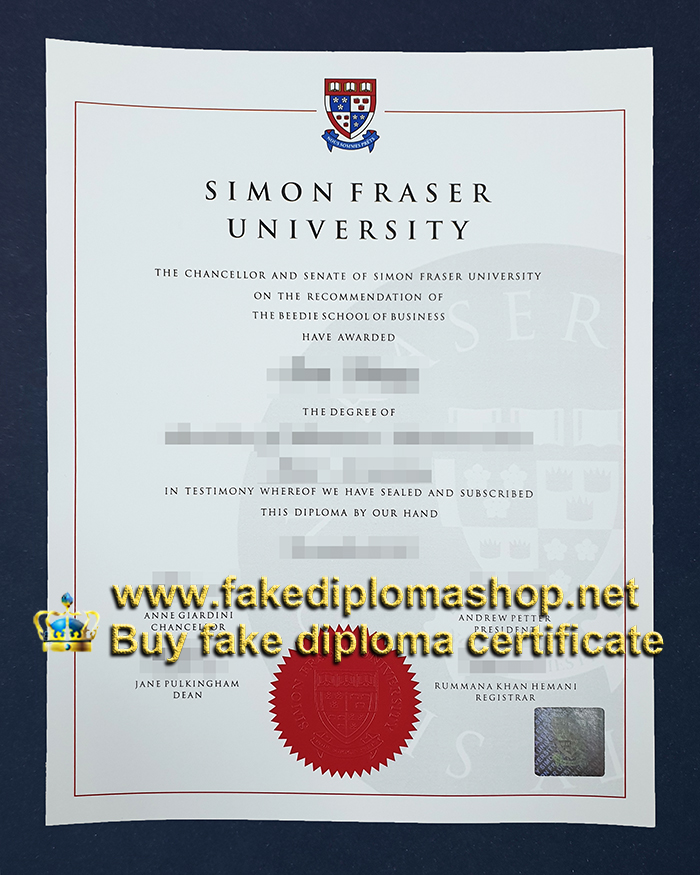 SFU diploma, Simon Fraser University diploma