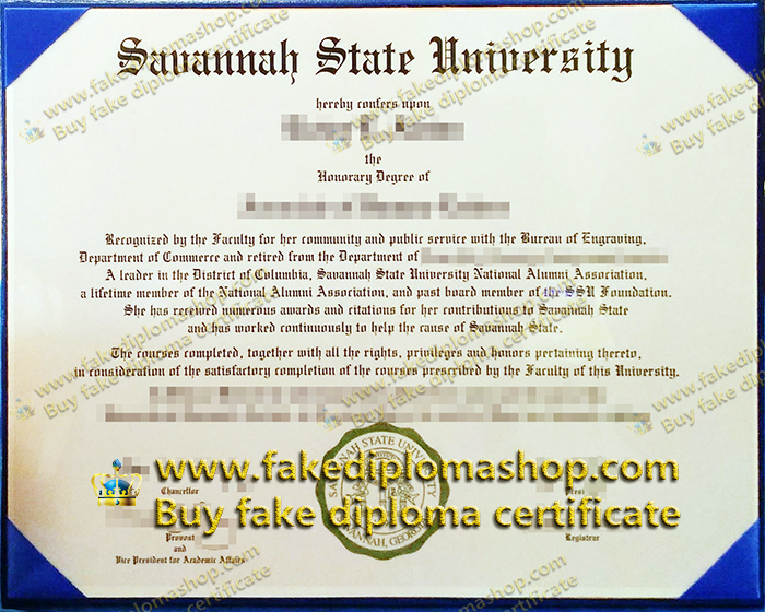 Savannah State University diploma