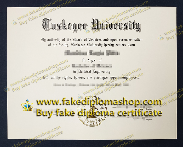 Tuskegee University diploma of Bachelor