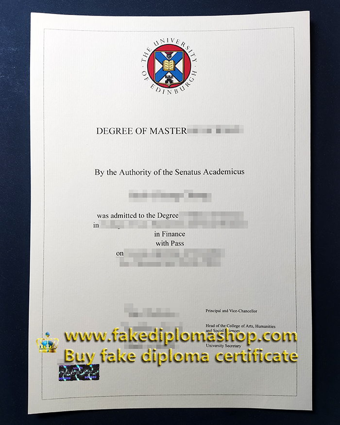 University of Edinburgh degree of Master