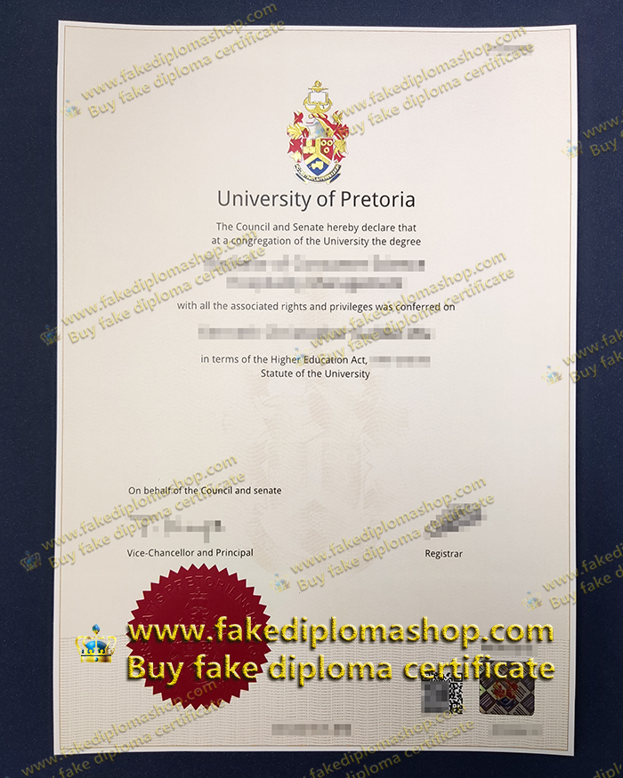 University of Pretoria diploma of Bachelor