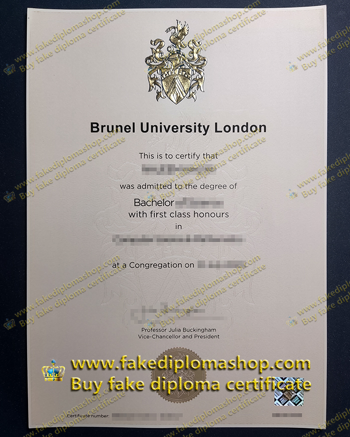 Brunel University London diploma of Bachelor