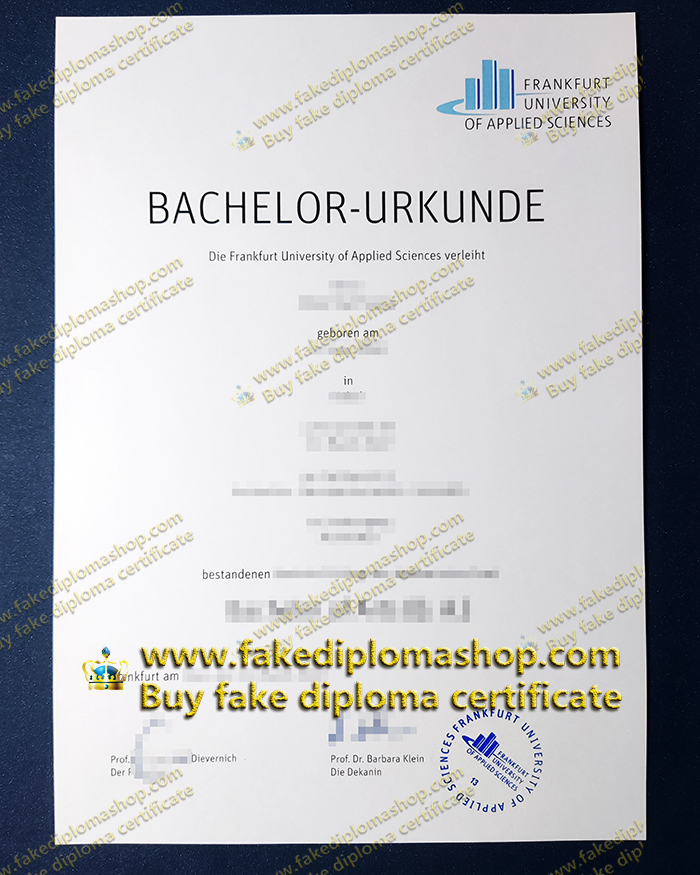 Frankfurt University diploma of Bachelor