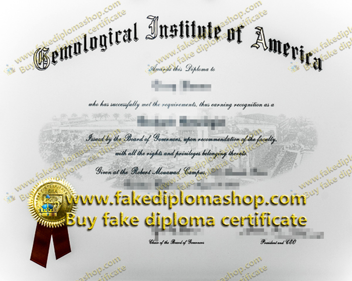 GIA certificate, Gemological Institute of America certificate