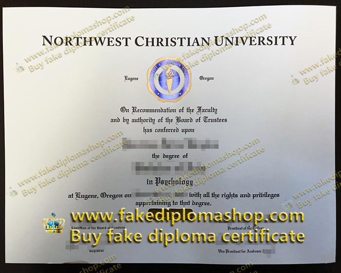 NSU diploma, Northwest Christian University diploma