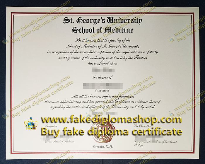 St. George's University School of Medicine degree of doctor