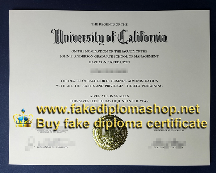 UCLA degree, University of California, Los Angeles diploma