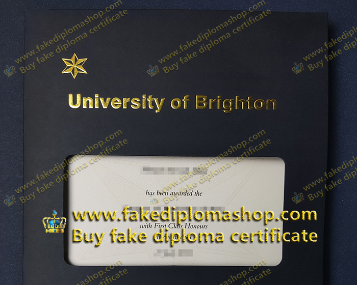 University of Brighton diploma cover