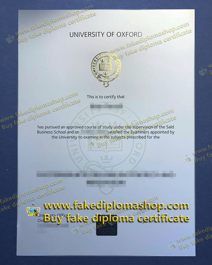 University of Oxford diploma