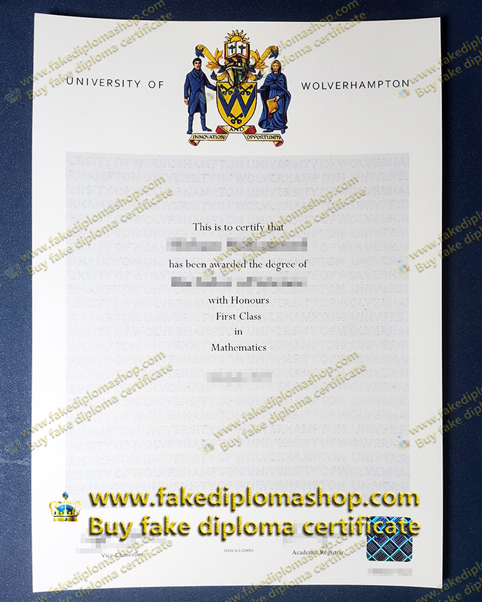 University of Wolverhampton diploma of Bachelor