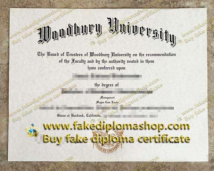 Woodbury University diploma