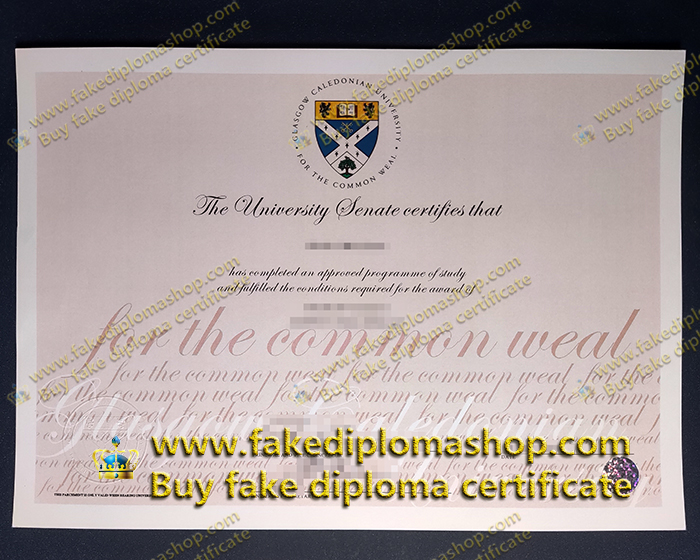 GCU diploma, Glasgow Caledonian University diploma