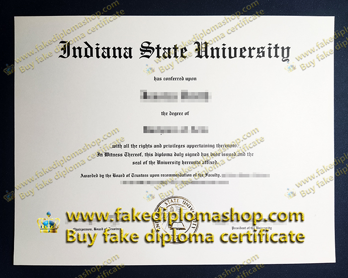 Indiana State University diploma, ISU degree of Bachelor