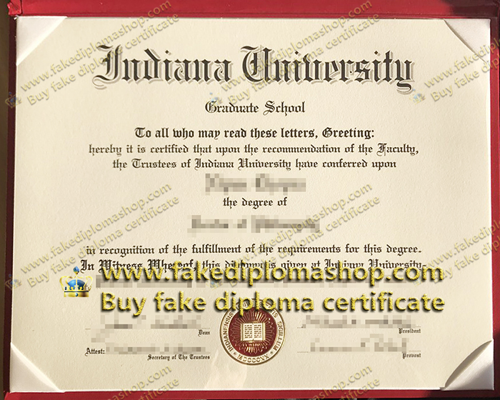 Indiana University diploma of doctor, IU Graduate school diploma